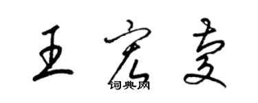 梁锦英王宏庆草书个性签名怎么写
