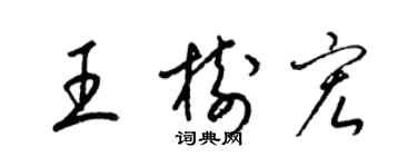 梁锦英王树宏草书个性签名怎么写
