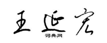 梁锦英王延宏草书个性签名怎么写