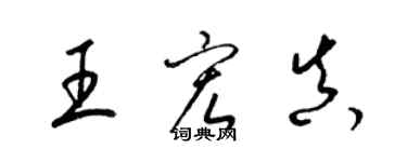 梁锦英王宏真草书个性签名怎么写