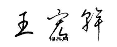 梁锦英王宏干草书个性签名怎么写