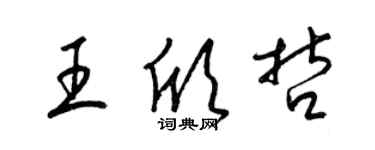 梁锦英王欣哲草书个性签名怎么写