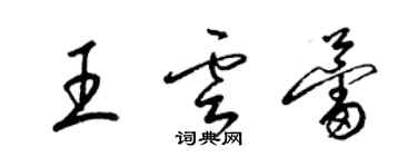 梁锦英王云蕾草书个性签名怎么写