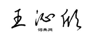 梁锦英王沁欣草书个性签名怎么写