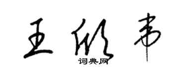 梁锦英王欣韦草书个性签名怎么写