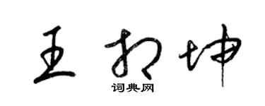 梁锦英王相坤草书个性签名怎么写