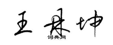 梁锦英王鼎坤草书个性签名怎么写