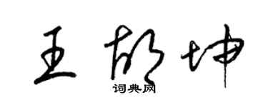 梁锦英王胡坤草书个性签名怎么写