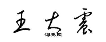 梁锦英王大震草书个性签名怎么写