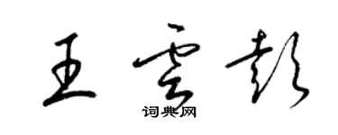 梁锦英王云彭草书个性签名怎么写