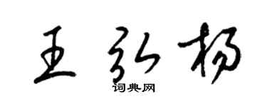 梁锦英王弘杨草书个性签名怎么写