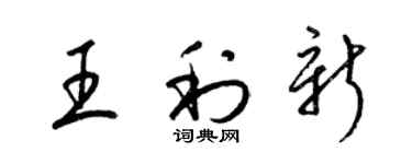 梁锦英王利新草书个性签名怎么写