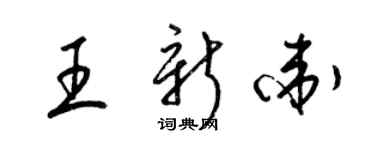 梁锦英王新卫草书个性签名怎么写