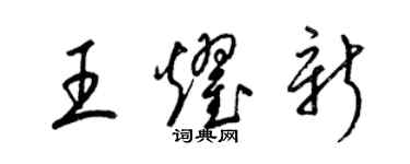 梁锦英王耀新草书个性签名怎么写