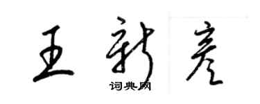 梁锦英王新彦草书个性签名怎么写