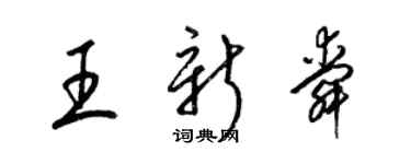 梁锦英王新舜草书个性签名怎么写