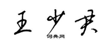 梁锦英王少君草书个性签名怎么写