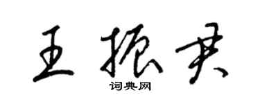 梁锦英王振君草书个性签名怎么写