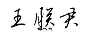 梁锦英王朕君草书个性签名怎么写