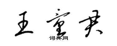 梁锦英王童君草书个性签名怎么写