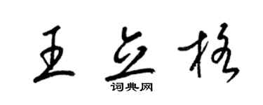梁锦英王立格草书个性签名怎么写