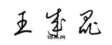 梁锦英王成昆草书个性签名怎么写