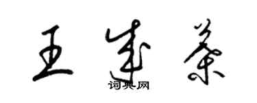 梁锦英王成叶草书个性签名怎么写