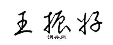 梁锦英王振好草书个性签名怎么写