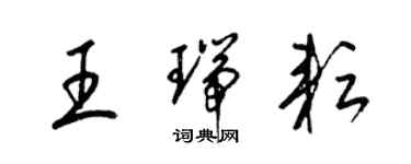 梁锦英王瑞耘草书个性签名怎么写