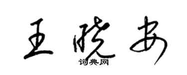 梁锦英王晓安草书个性签名怎么写