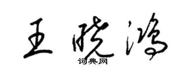 梁锦英王晓鸿草书个性签名怎么写