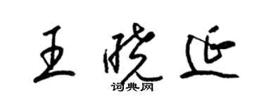 梁锦英王晓延草书个性签名怎么写