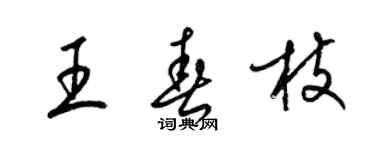 梁锦英王春枝草书个性签名怎么写