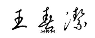 梁锦英王春洁草书个性签名怎么写