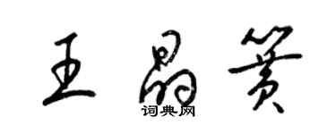 梁锦英王晶簧草书个性签名怎么写