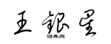 梁锦英王银星草书个性签名怎么写