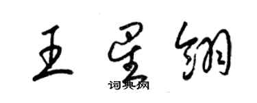 梁锦英王星翎草书个性签名怎么写