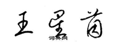 梁锦英王星茵草书个性签名怎么写