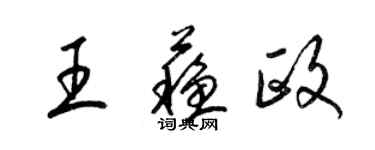 梁锦英王苏政草书个性签名怎么写