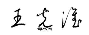 梁锦英王光淮草书个性签名怎么写