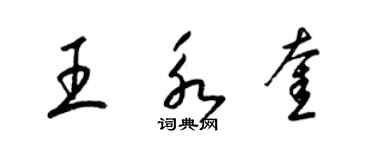 梁锦英王永奎草书个性签名怎么写