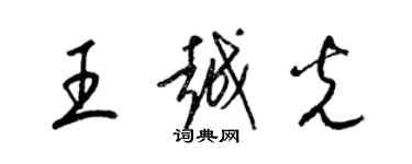 梁锦英王越光草书个性签名怎么写