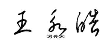 梁锦英王永皓草书个性签名怎么写