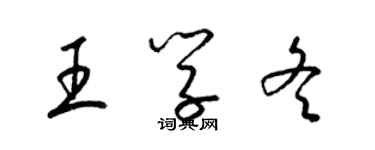 梁锦英王学冬草书个性签名怎么写