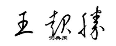 梁锦英王起胜草书个性签名怎么写