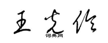 梁锦英王光伶草书个性签名怎么写