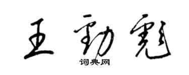 梁锦英王劲彪草书个性签名怎么写