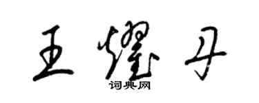 梁锦英王耀丹草书个性签名怎么写
