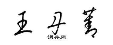 梁锦英王丹菁草书个性签名怎么写