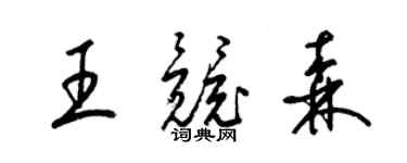 梁锦英王竞森草书个性签名怎么写
